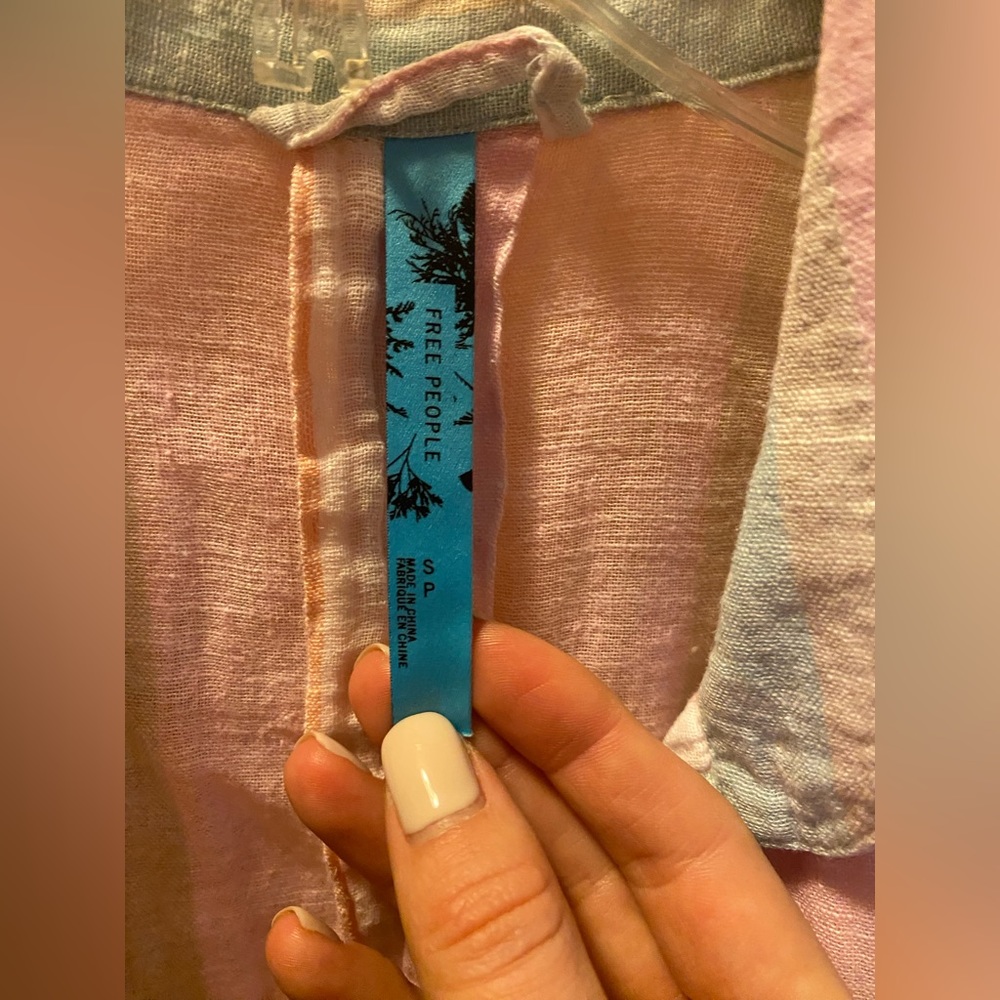 Multicolored Block Print Button Down Shirt - image 5